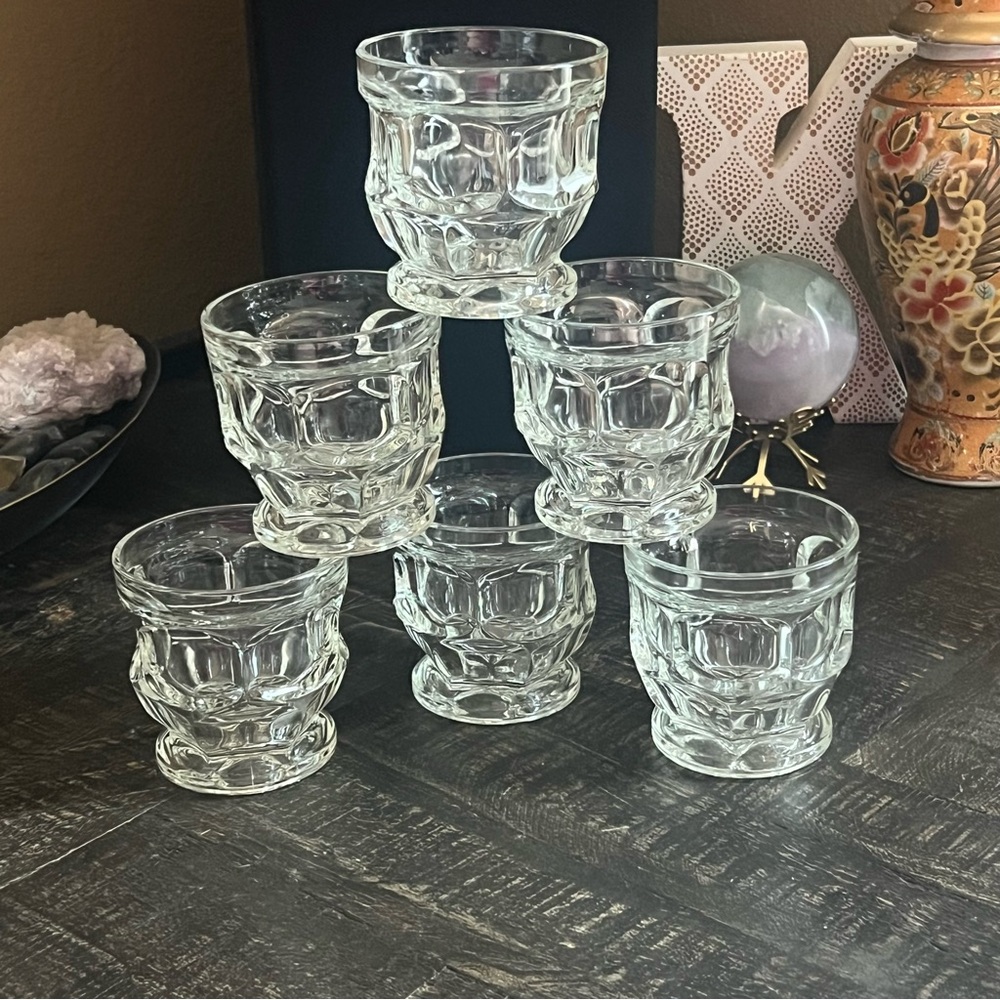 Fostaria Cubist VTG Mini Goblet/Dessert Glasses Set‎ of 5